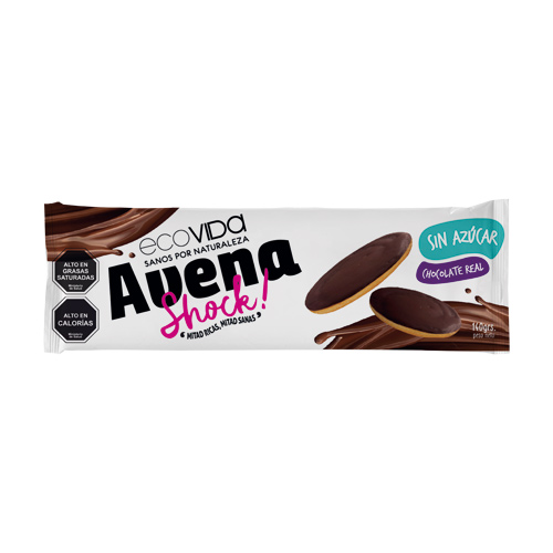 Galleta Avena cubierta Choc sin azúcar 140grs